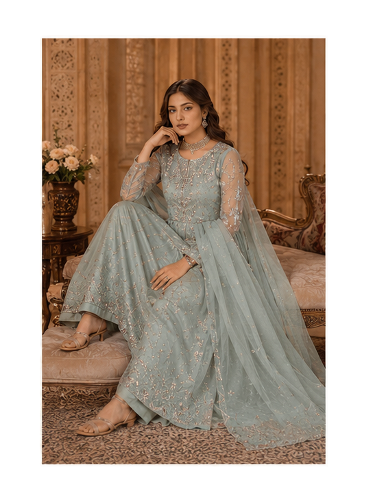 Celestial Mint Maxi Luxury Ensemble